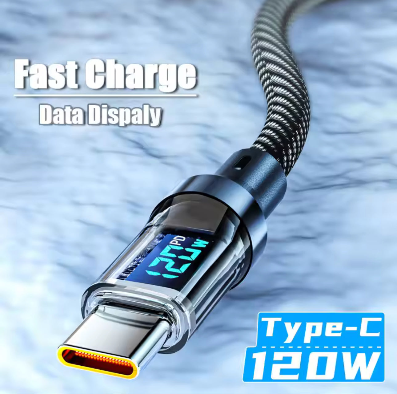 120W USB to Type C Digital Display Cable Fast