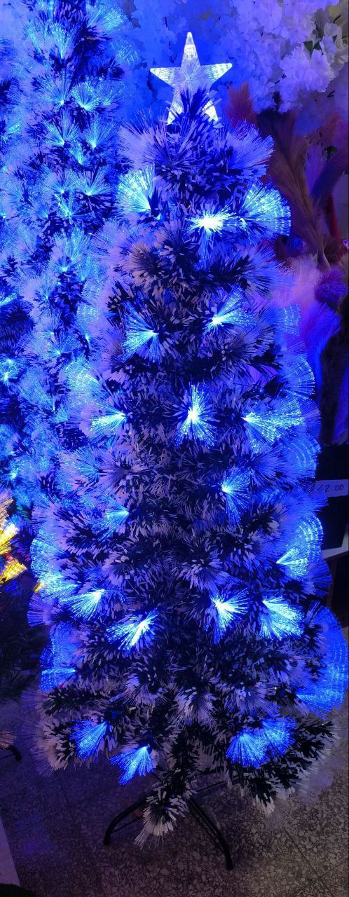 ALBERO NATALE CON NEVE LUCE LED AZZURO/BLU 150CM