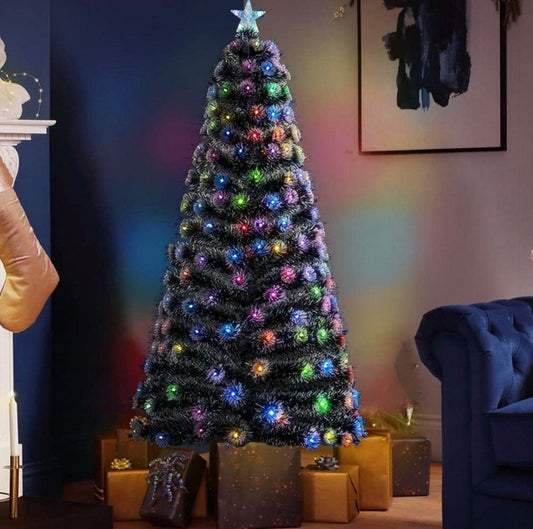 ALBERO NATALE CON NEVE E LUCI LED 180CM