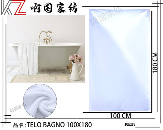 TELO BAGNO BIANCO 100X180